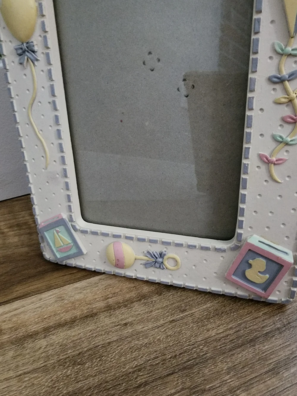Vintage Teddy Bear Nursery Photo Frame Pastel Baby Decor 4x6 Sailor Bear